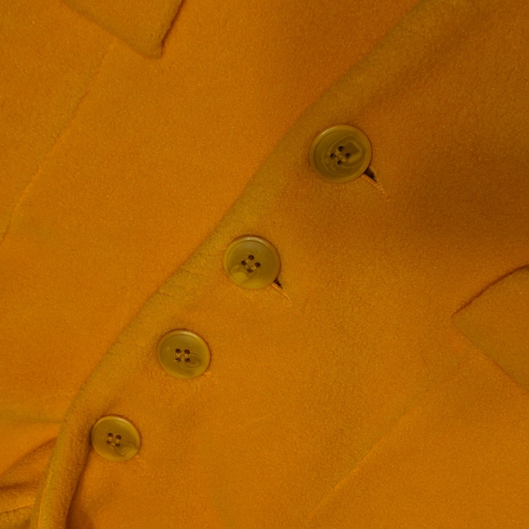 Vintage Yellow Cropped Fleece Jacket Medium Vibrant Express - Picture 7 of 8